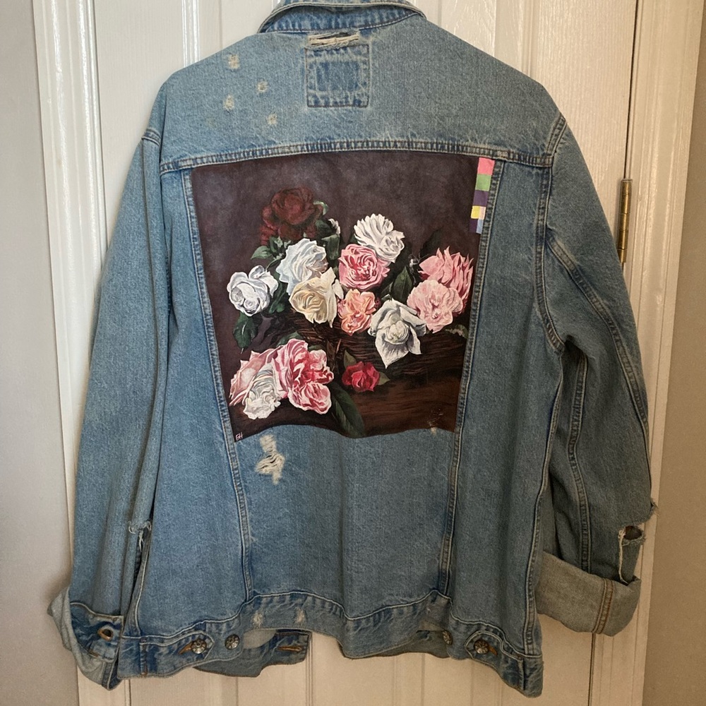 Hand painted -New Order- album cover denim jacket